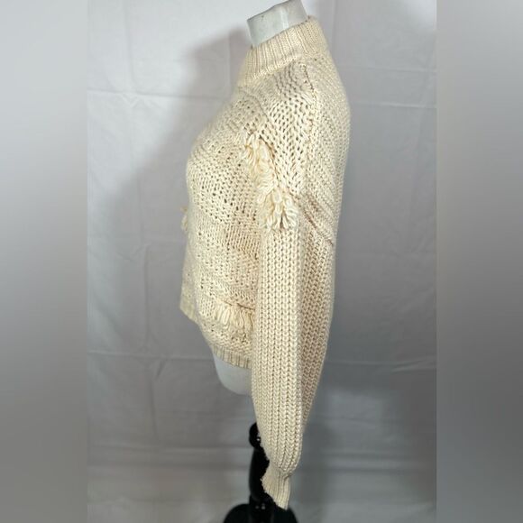 Universal Thread Wool blend Knitted mock turtleneck cozy sweater balloon sleeve - Picture 3 of 10